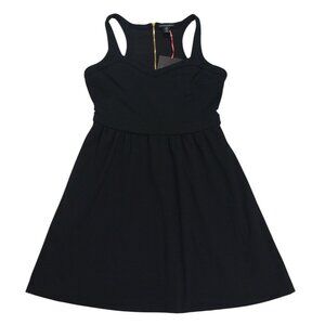 Cynthia Rowley Black Sleeveless Fit & Flare Dress With Gold Zipper Size 10, NWT.